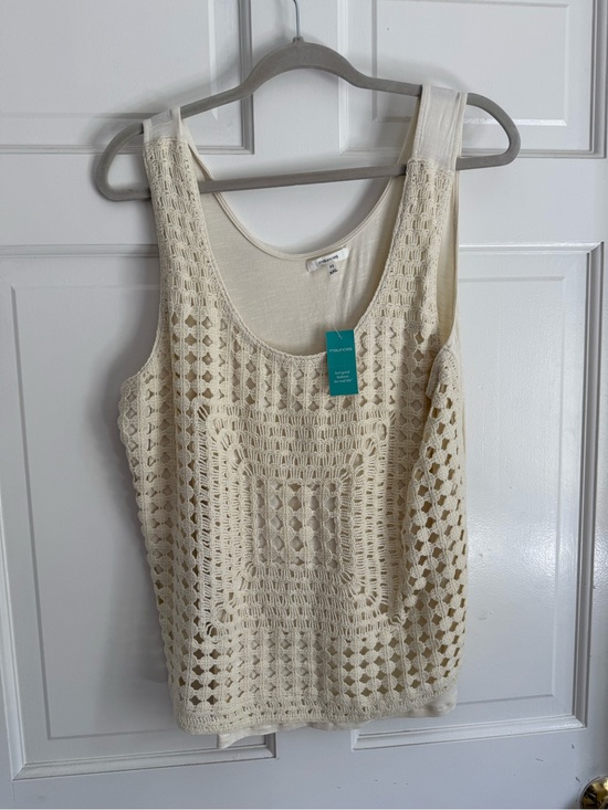 Maurices Tops - Maurices Cream Crochet Tank Top